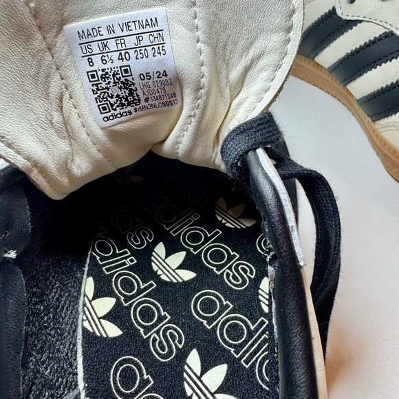 NWT Adidas Samba White and Black Sneakers, Size 8 (men’s 6.5) - Picture 13 of 16